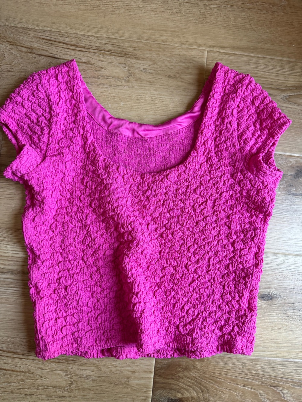 Maeve Pink Textured Popcorn Tee.NWOT - Picture 6 of 11